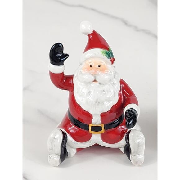 Fitz & Floyd Salt & Pepper Shakers 3 1/2" Ceramic 2007 Holiday Home New w/ Box - Picture 4 of 15